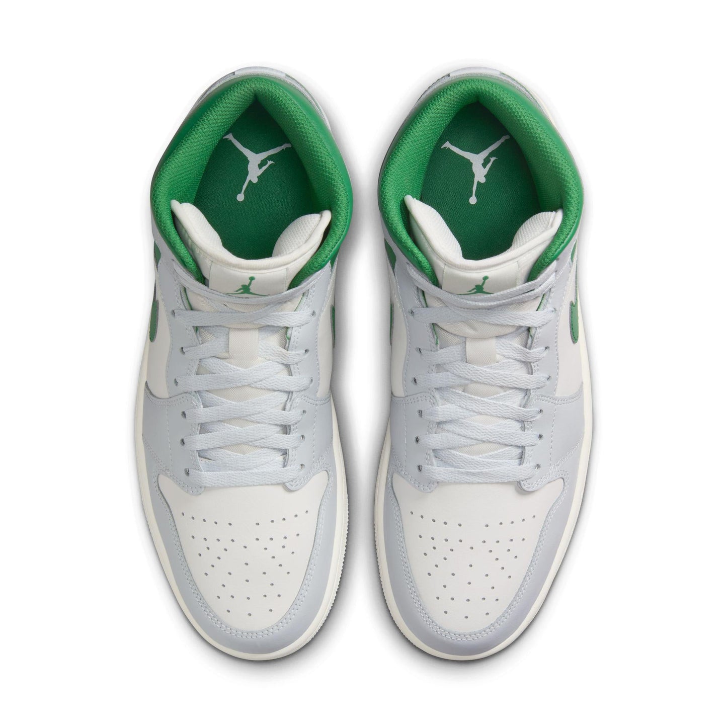 Air Jordan 1 Mid Summit White/Pine Green-Pure Platinum