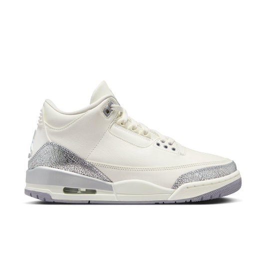 Women's Air Jordan 3 Retro Sail/Cement Grey-Metallic Silver