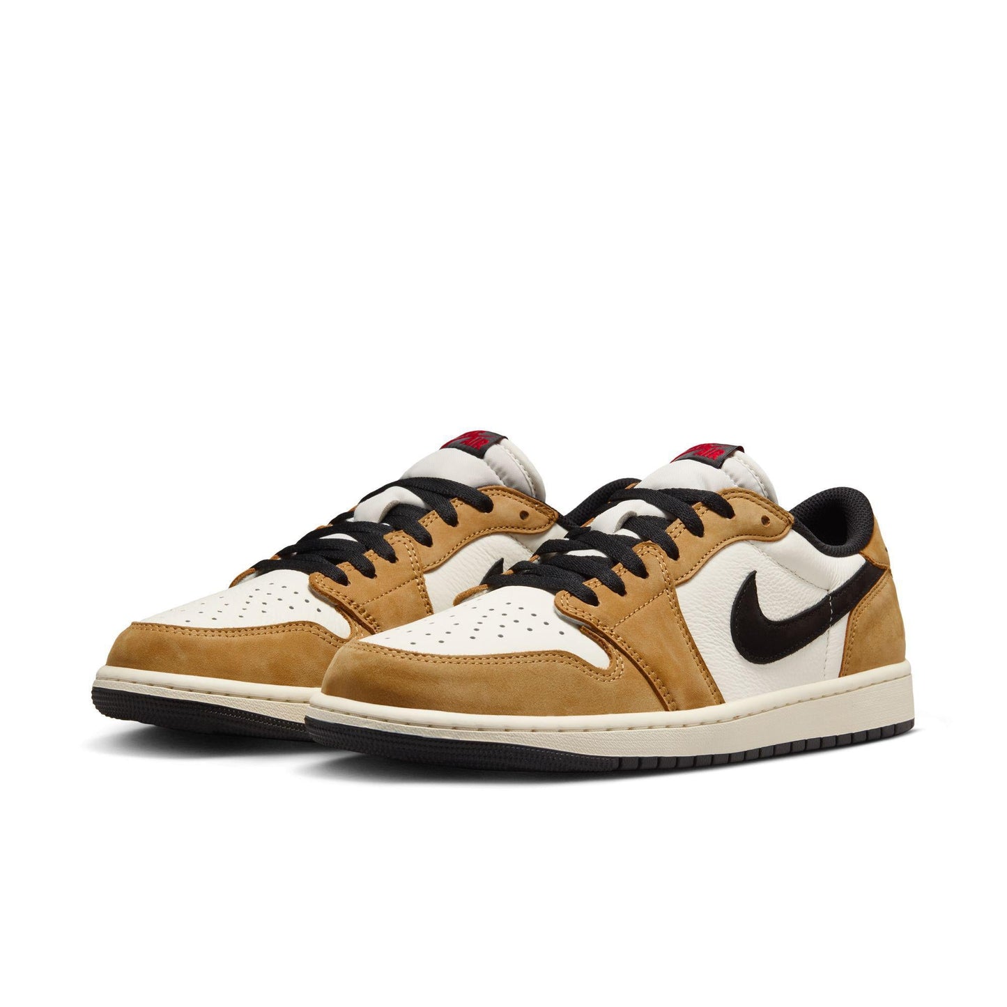 Air Jordan 1 Low OG Sail/Black-Golden Harvest-Gym Red