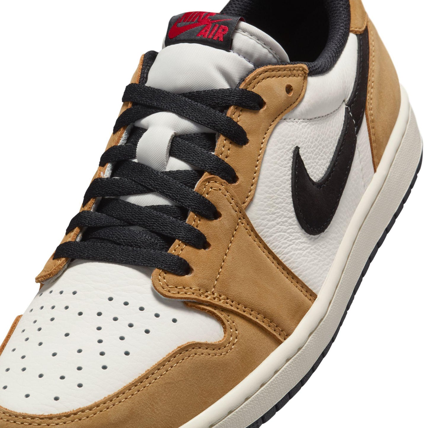 Air Jordan 1 Low OG Sail/Black-Golden Harvest-Gym Red