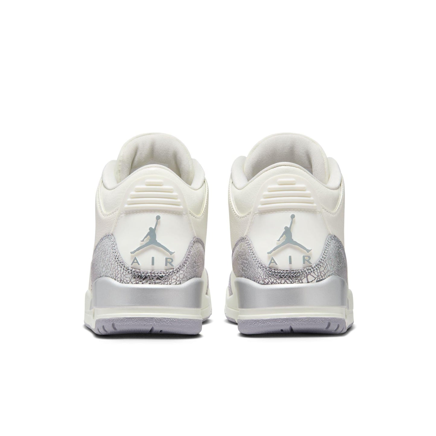 Women's Air Jordan 3 Retro Sail/Cement Grey-Metallic Silver
