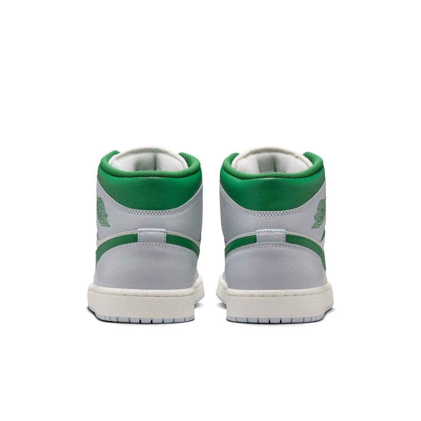 Air Jordan 1 Mid Summit White/Pine Green-Pure Platinum