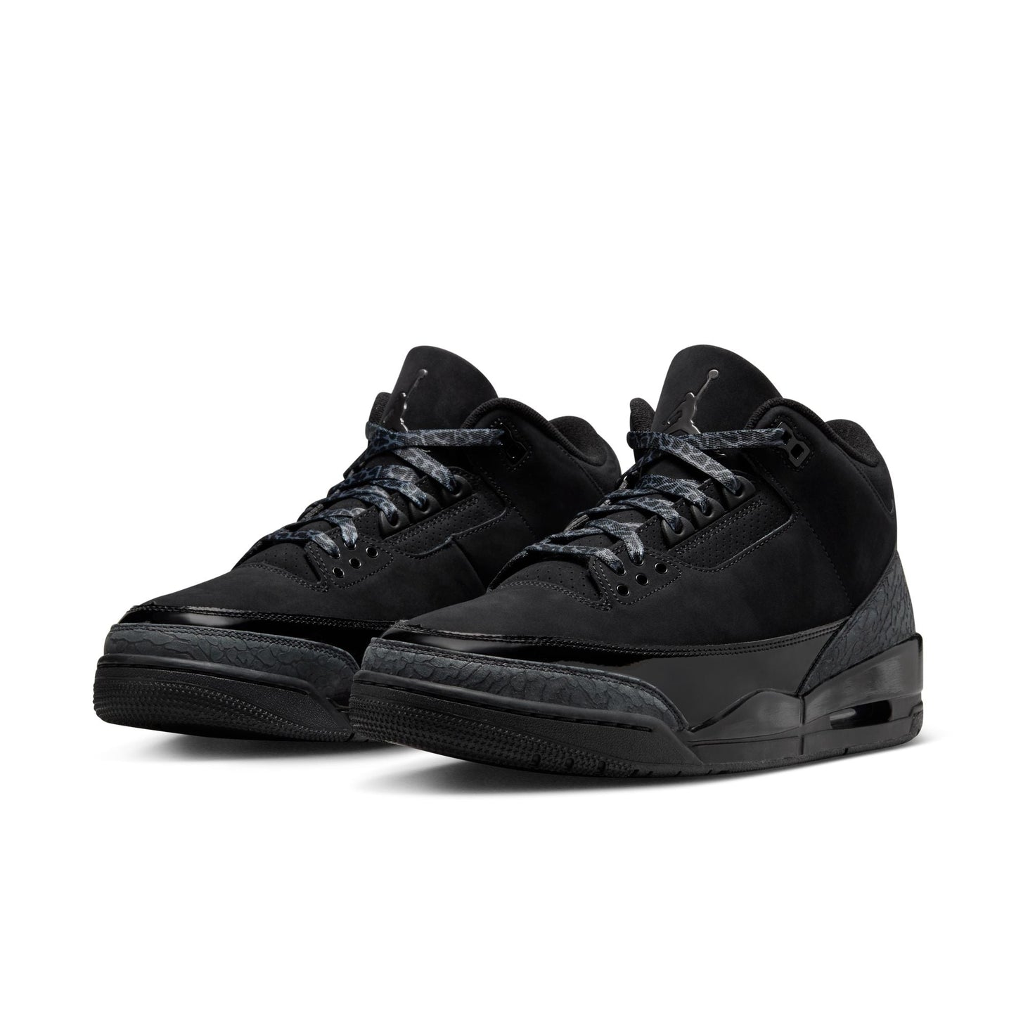 Air Jordan 3 Retro Big Kids' Shoes Black/Dark Charcoal-White