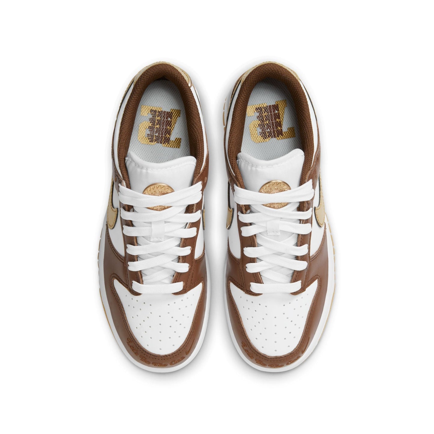 Youth (GS) Nike Dunk Low - WHITE/METALLIC GOLD-WHITE-CACAO WOW
