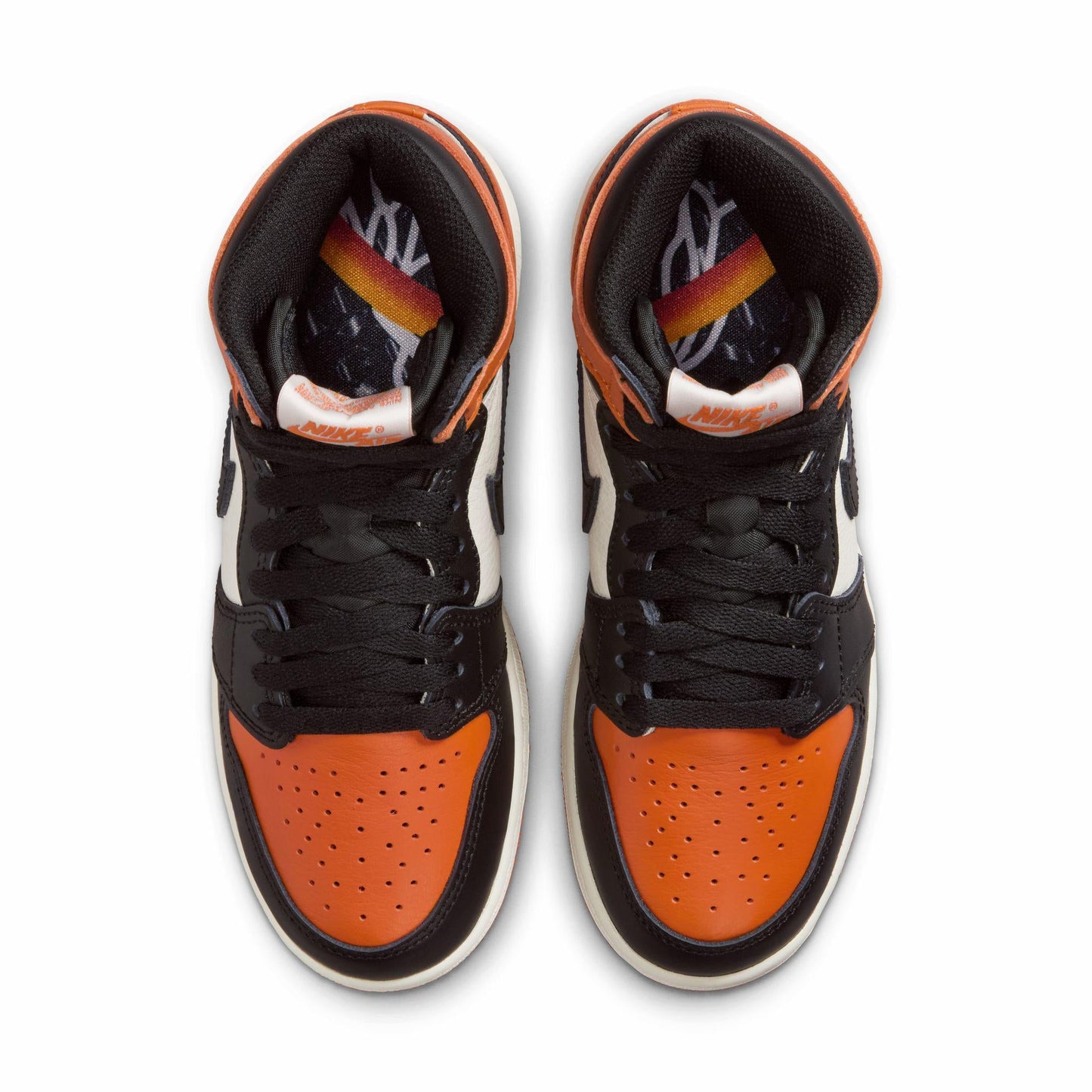 Air Jordan 1 High OG Big Kids' Shoes Black/Black-Sail-Starfish